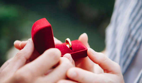 Anillo de Compromiso Matrimonio Pareja Manos