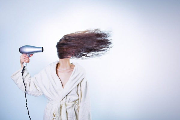 Hábitos Caer el Cabello  Mujer Secado