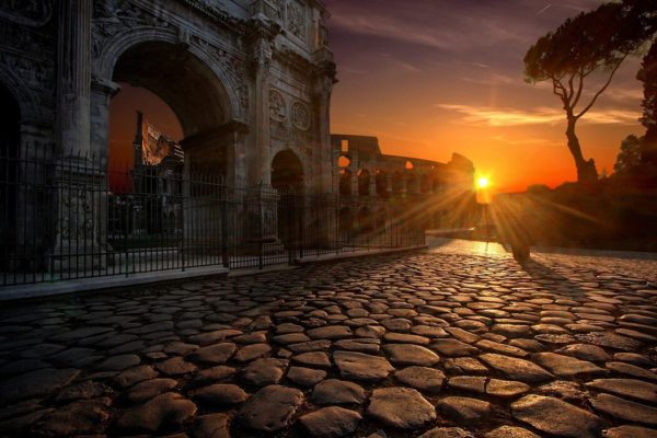 Coliseo Romano Italia Atardecer